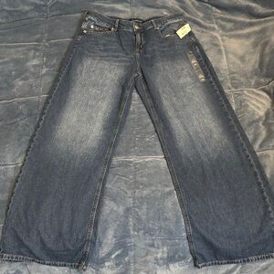 Aeropostale Dark Blue Wide-Leg Jeans